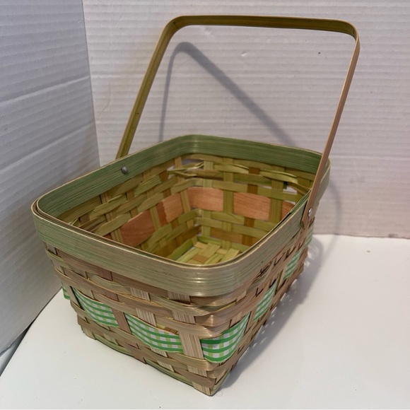 Lot of 2 woven baskets with handles - Picture 5 of 9